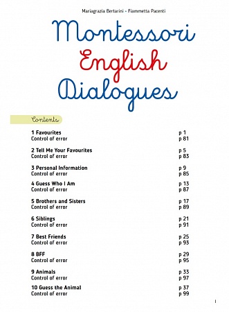 Montessori English:  Dialogues