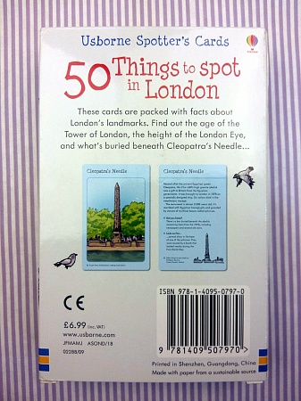 50 Things to spot in London - Cards