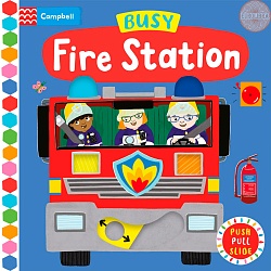 Push Pull Slide: Busy Fire Station
