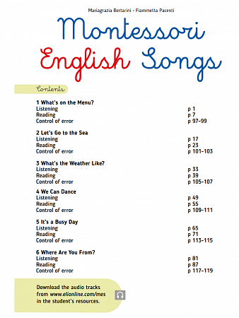 Montessori English:  Songs