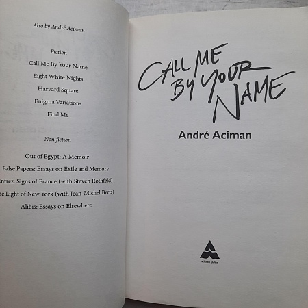 Call Me by Your Name, Aciman, Andre