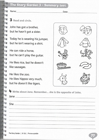STORY GARDEN 1-3:  Photocopiable Worksheets