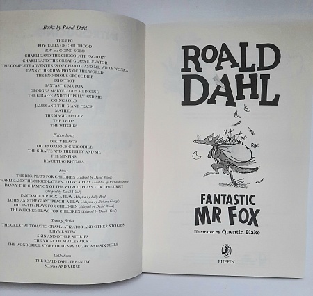 Fantastic Mr Fox, Dahl, Roald